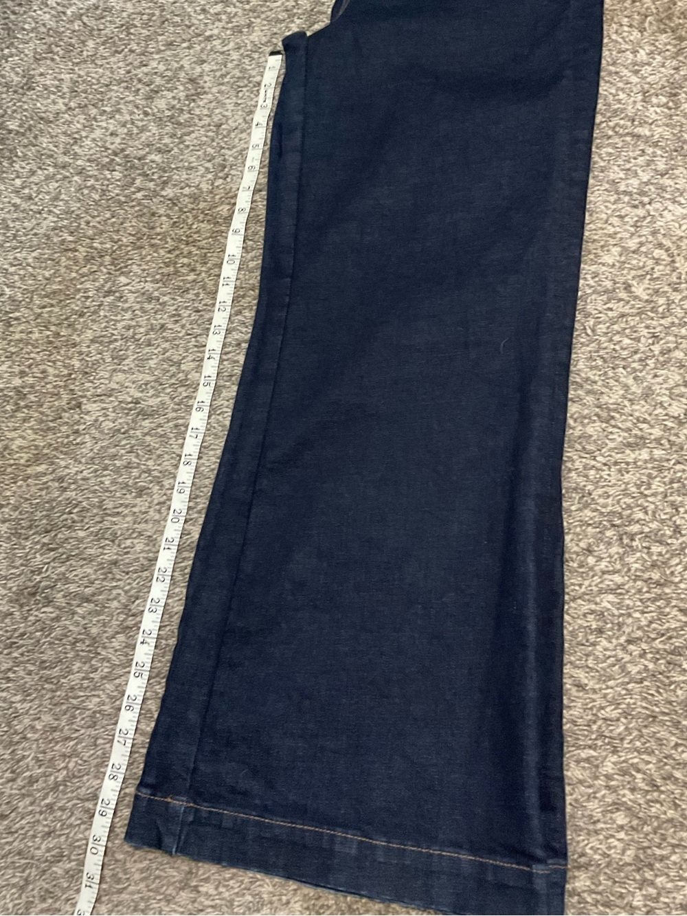 American Eagle Outfitters Super Stretch Dark Wide Leg Jeans Size 14/34x30 - Picture 7 of 8